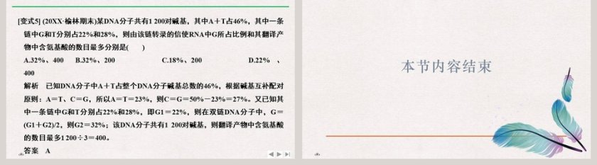 微专题五基因表达相关的题型及解题方法教学ppt课件第5张