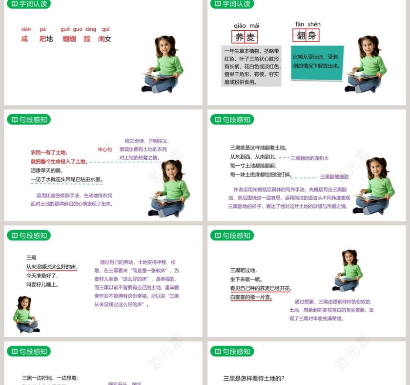 课文解读语文六年级上册三黑和土地语文课件PPT第2张