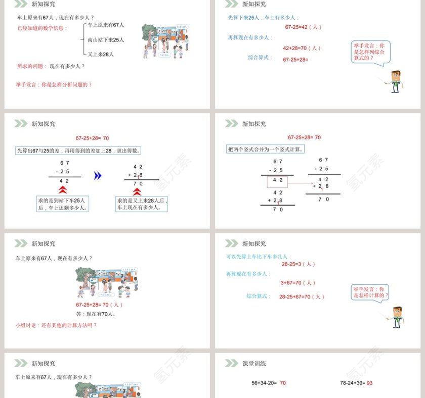 人教版小学数学二年级上册PPT模板第2张
