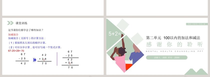 人教版小学数学二年级上册PPT模板第4张