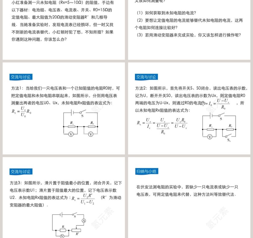 第十二章欧姆定律-根据欧姆定律测量导体的电阻教学ppt课件第5张