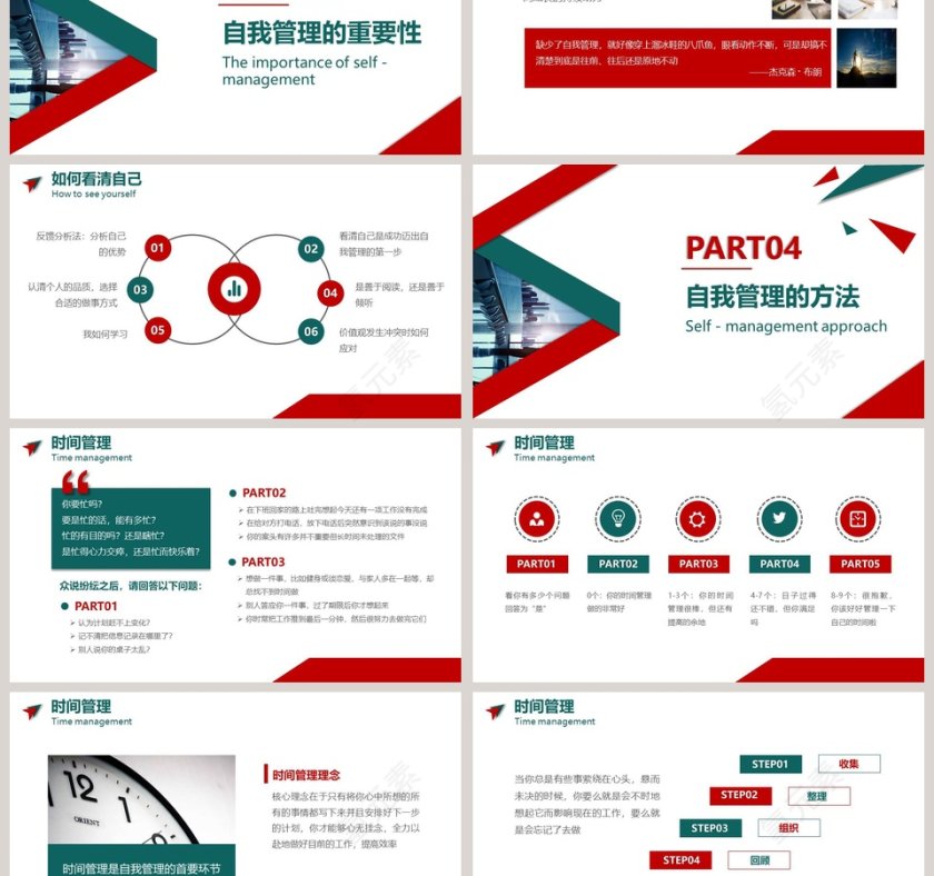 企业培训之自我管理PPT模板第3张