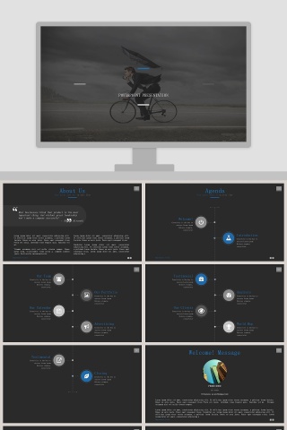   欧美经典商务时尚工作总结PPT模板