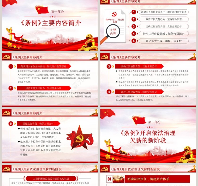 保障农民工工资支付条例解读PPT模板第2张