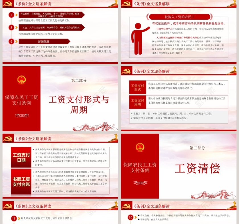 保障农民工工资支付条例解读PPT模板第5张