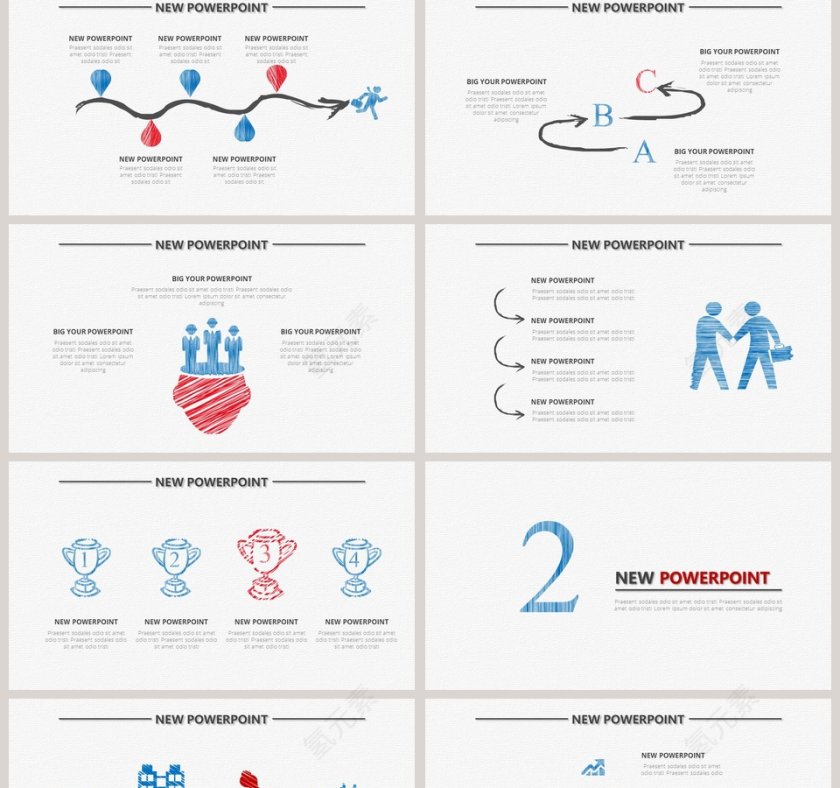手绘风格模版PPT第2张