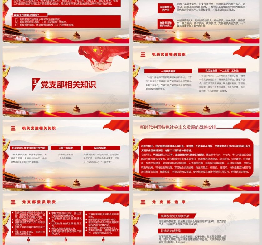 民族复兴中国梦主题党建党务知识培训PPT模板第3张