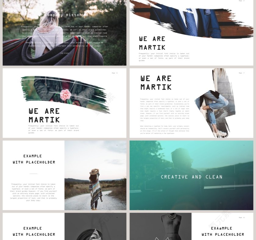 欧美经典商务时尚工作总结PPT模板第2张