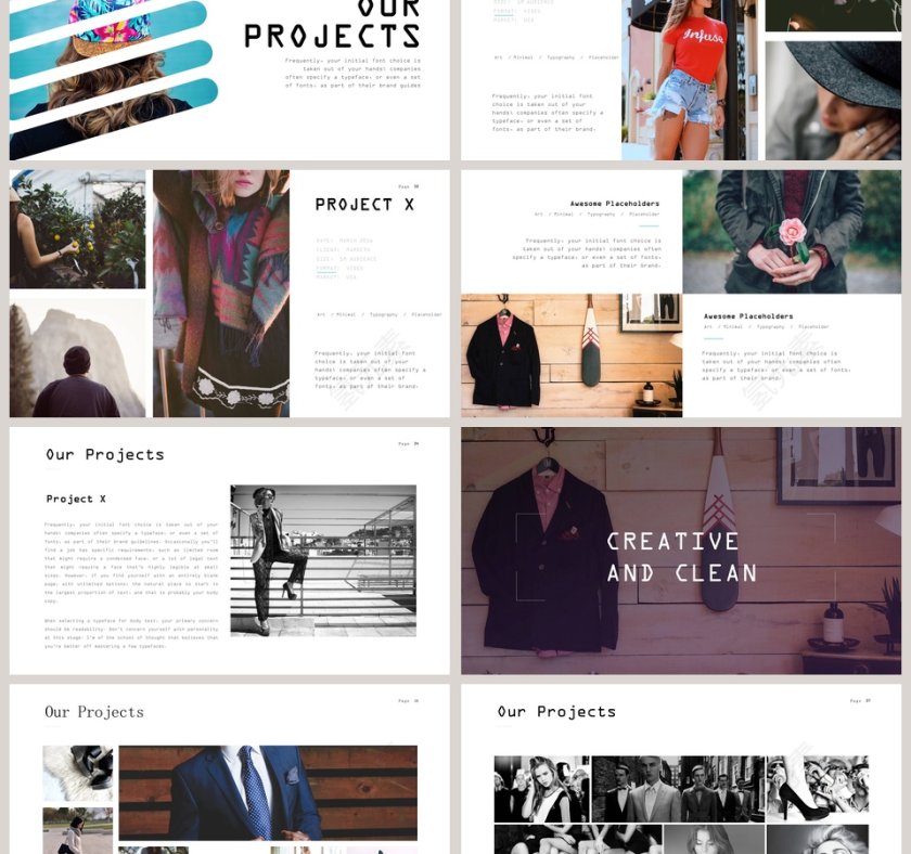 欧美经典商务时尚工作总结PPT模板第6张