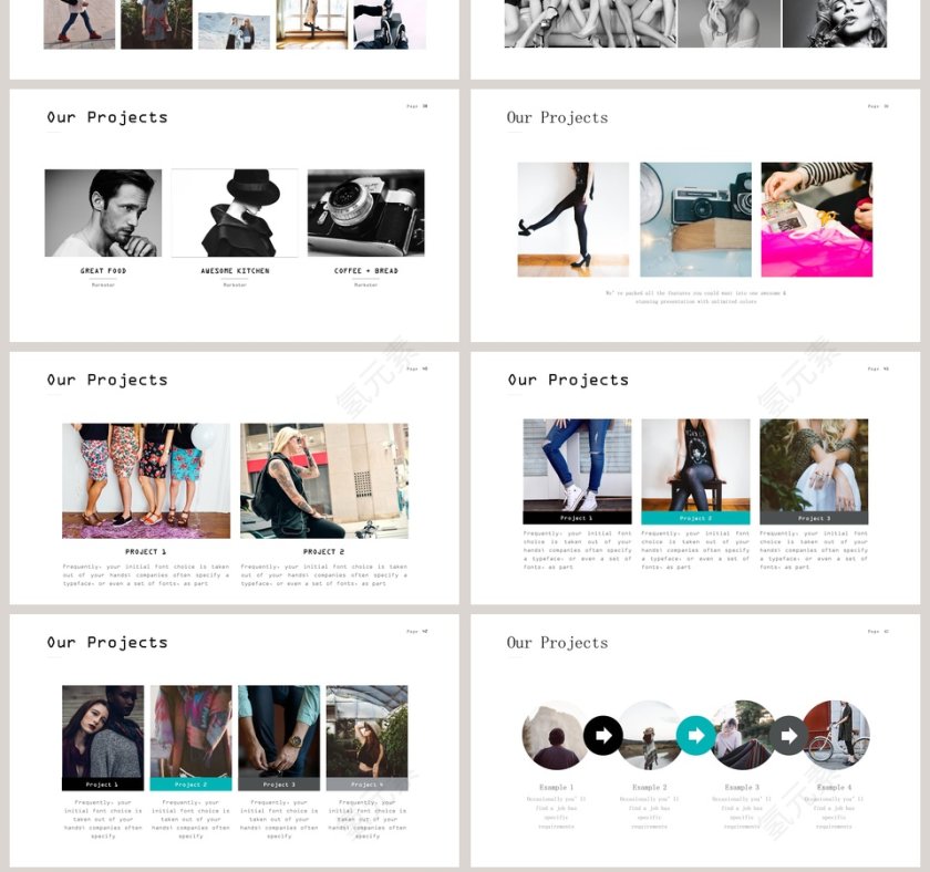 欧美经典商务时尚工作总结PPT模板第7张