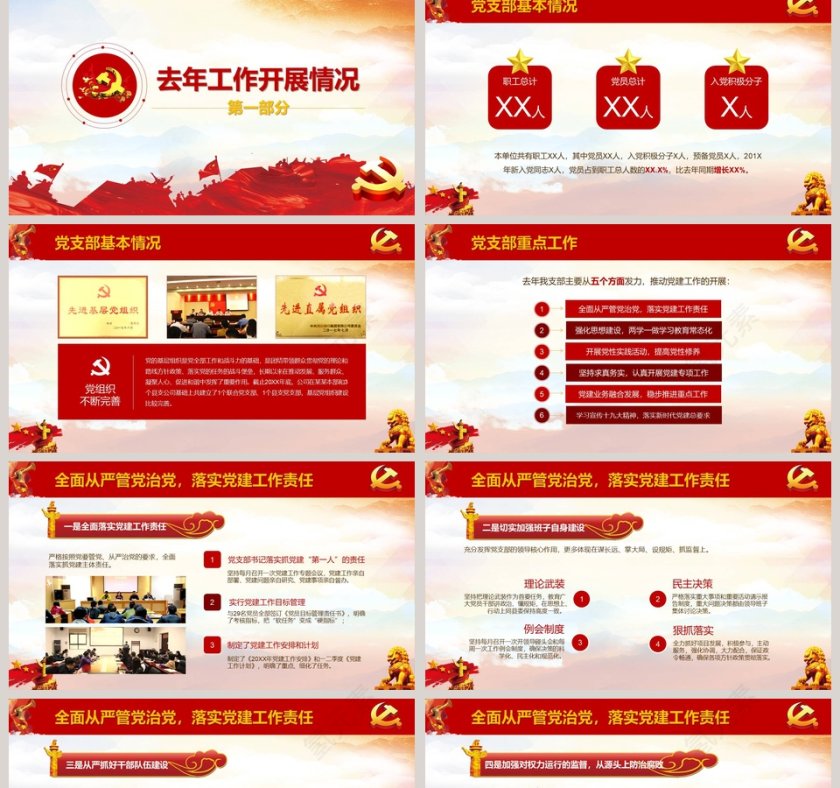 党政年终述职述责汇报党政工作总结PPT第2张