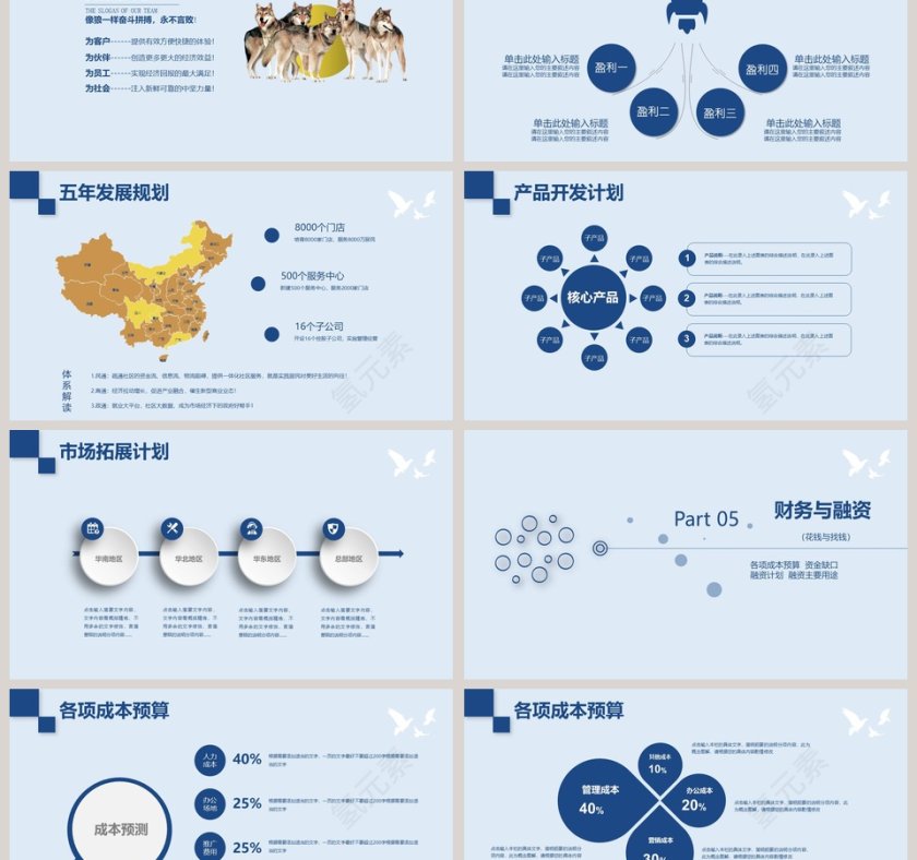 创业商业融资计划书PPT模板第6张
