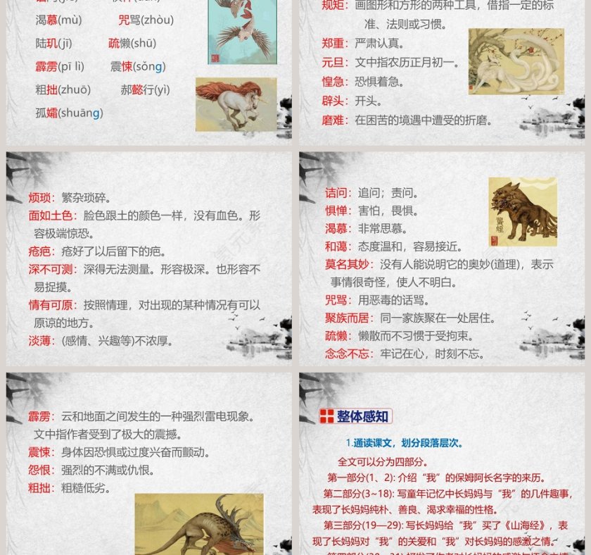 课文解析阿长与山海经语文课件PPT第3张