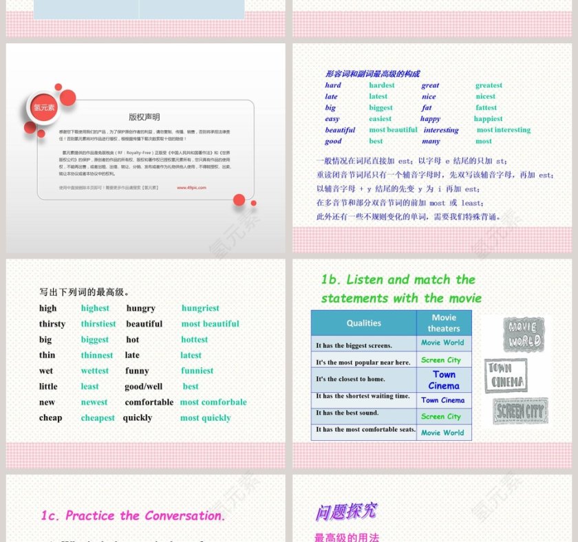 Unit 4 Whats the best movie theater-Section A 1a1c教学ppt课件第2张