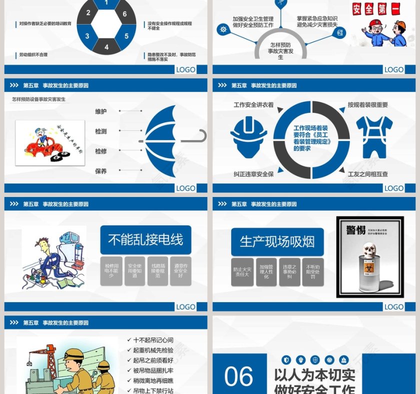 企业安全生产管理培训PPT模板安全生产PPT第6张