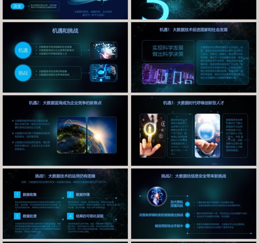 高端科技风互联网大数据PPT第4张