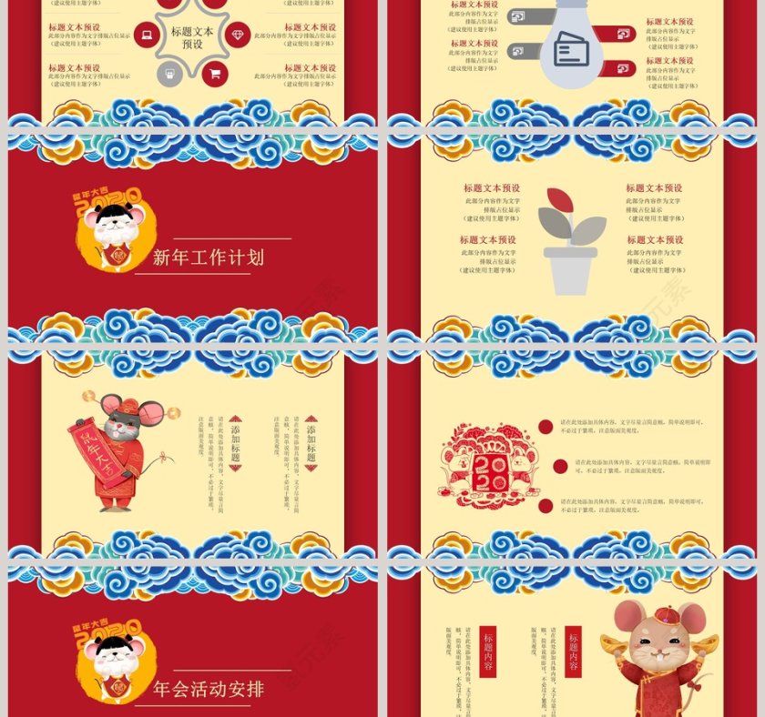 鼠年大吉公司年终总结汇报2020年会PPT第3张