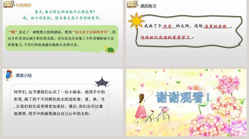 课文解读一年级语文下册四个太阳语文课件PPT第5张