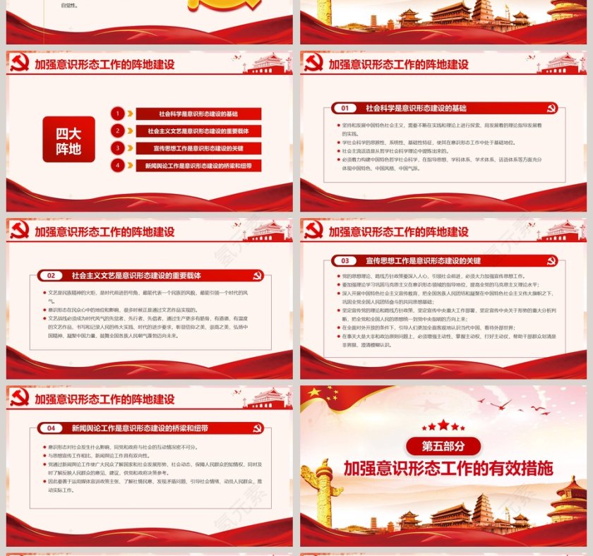 坚定不移做好新时代意识形态工作党政宣传PPT模板第4张