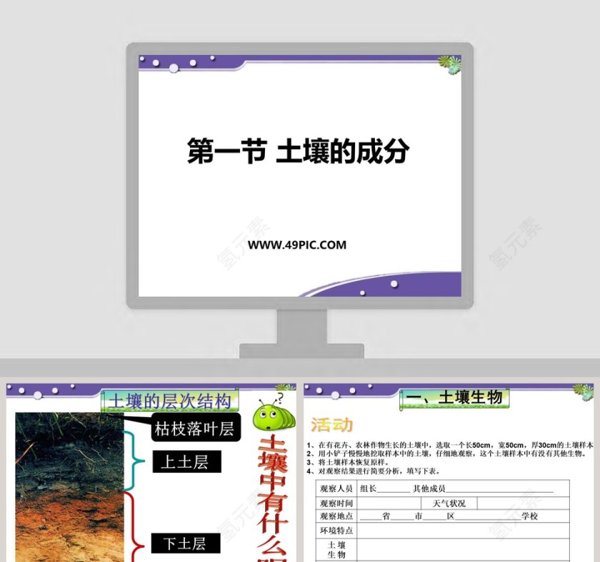 第一节 土壤的成分 PPT 模板第1张