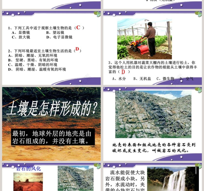 第一节 土壤的成分 PPT 模板第6张