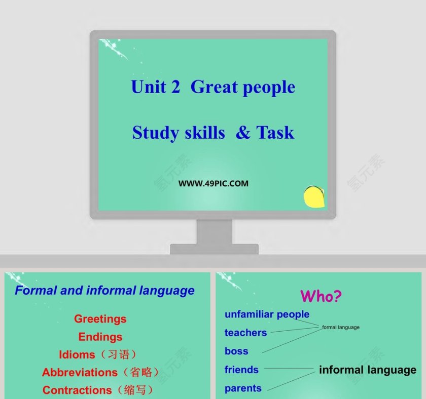 Unit 2 Great people 教育培训PPT模板第1张