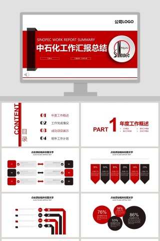 中石化工作汇报总结ppt