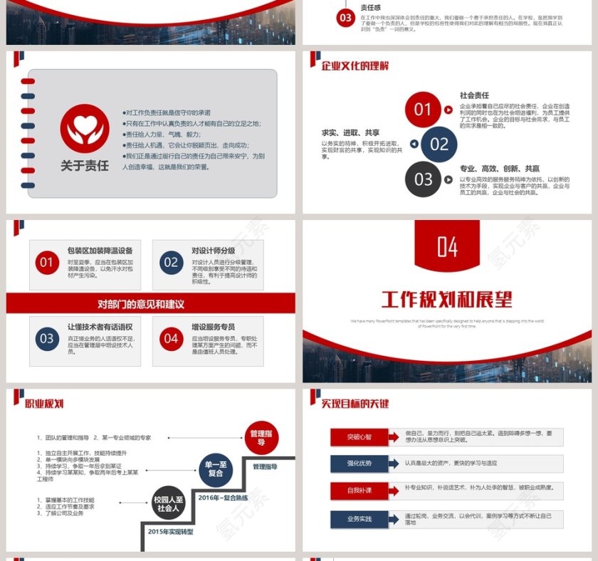 商务风格岗位竞聘竞选PPT模板第4张