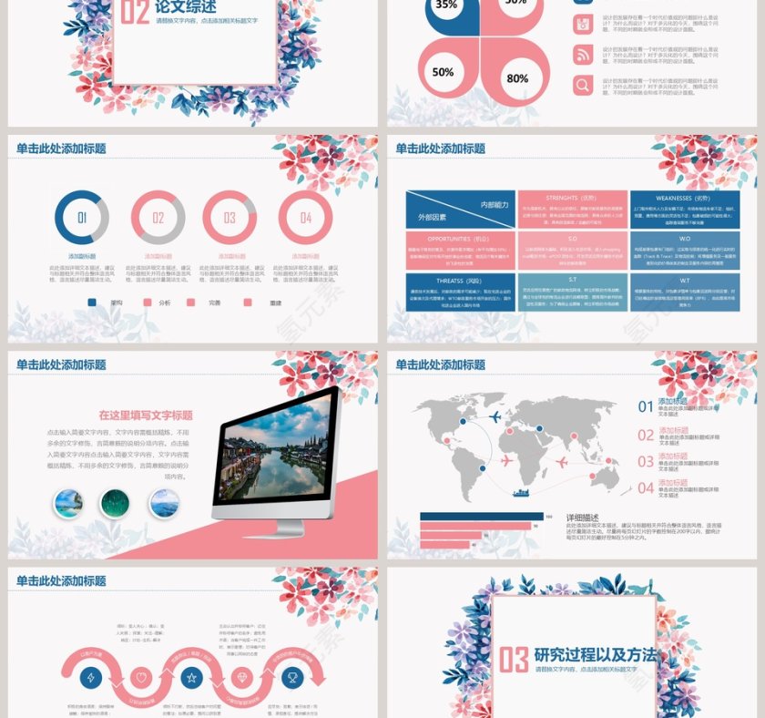 201X 清新简约开题报告毕业答辩PPT模板第3张