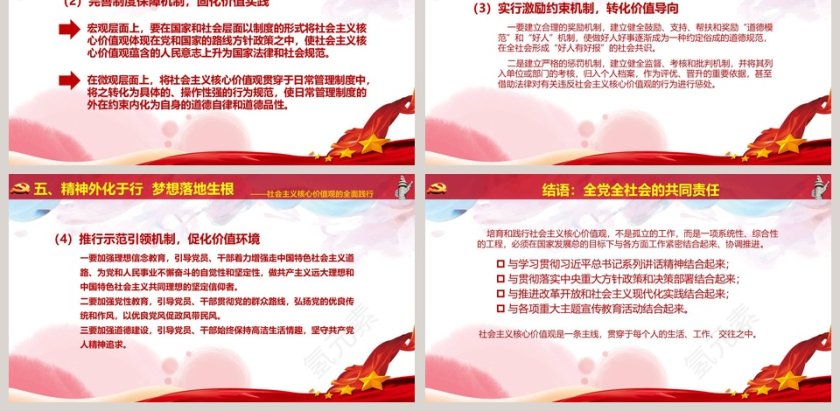 党委党组织践行和实践社会主义核心价值观党课学习PPT模板第12张