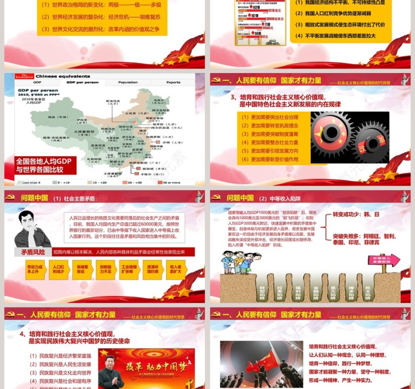 党委党组织践行和实践社会主义核心价值观党课学习PPT模板第3张