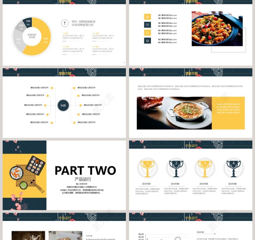 餐饮美食甜品PPT模板第2张