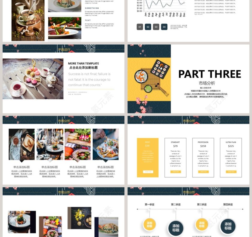 餐饮美食甜品PPT模板第3张