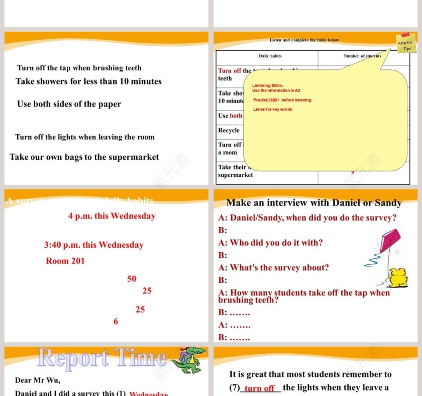 创建《Integrated skillsUnit 8  A green world》环保主题PPT模板的最佳实践第2张