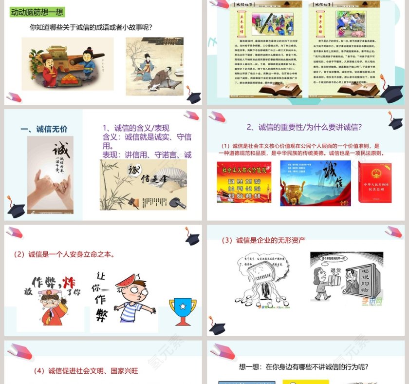 诚实守信的PPT模板设计：行业内容呈现的新典范第2张