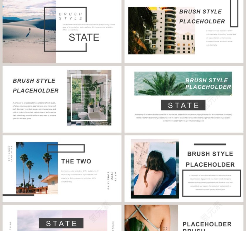 夏日相册主题工作总结PPT 模板第2张