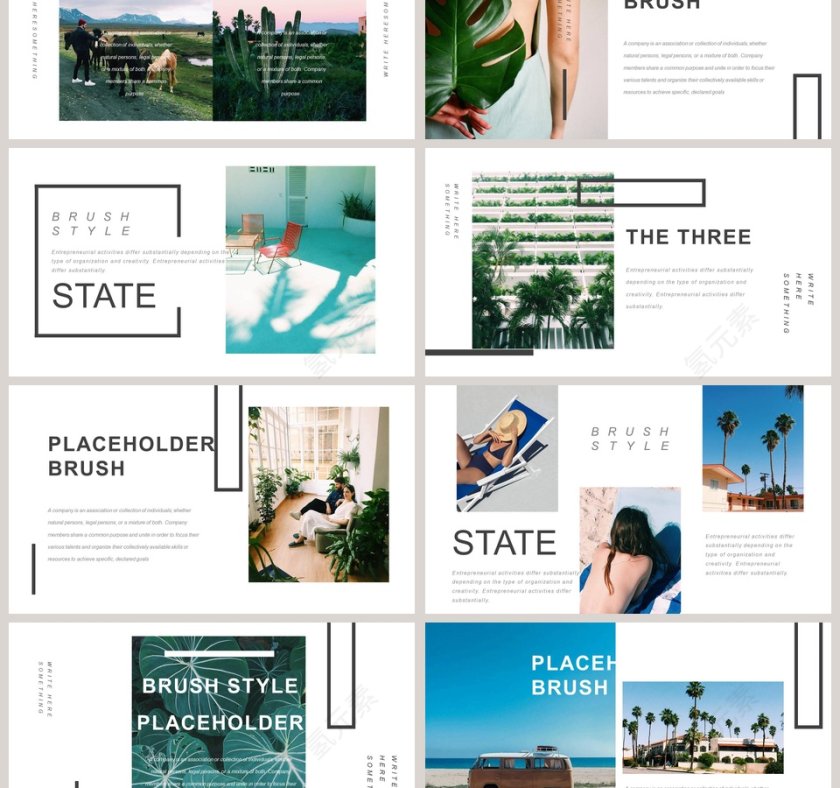 夏日相册主题工作总结PPT 模板第3张