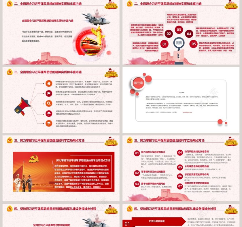 传承红色基因担当强军重任对党忠诚听党指挥PPT模板第5张