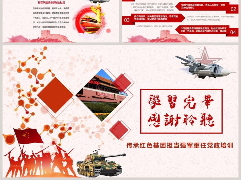 传承红色基因担当强军重任对党忠诚听党指挥PPT模板第6张