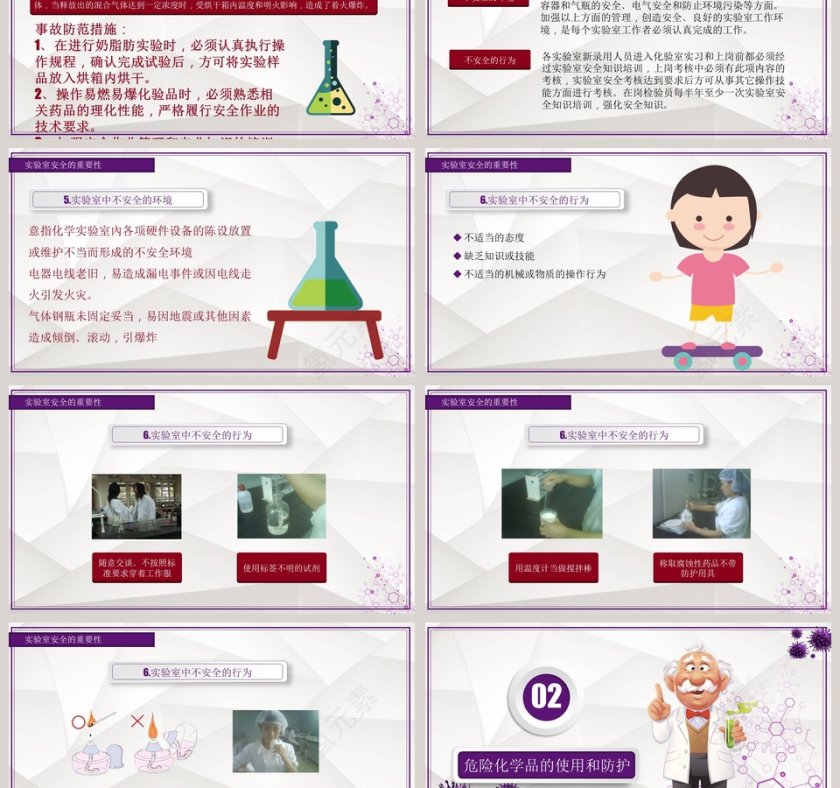 化学实验实验室安全知识培训PPT模板第3张