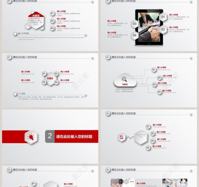 高级灰简洁大气项目介绍PPT模板第2张