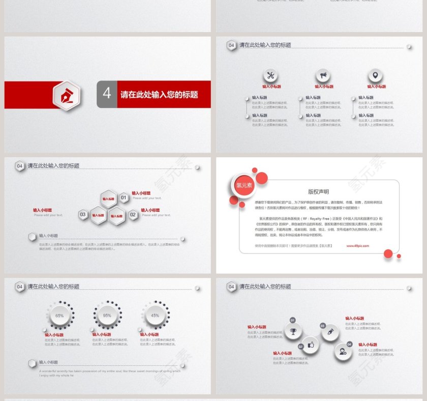 高级灰简洁大气项目介绍PPT模板第4张