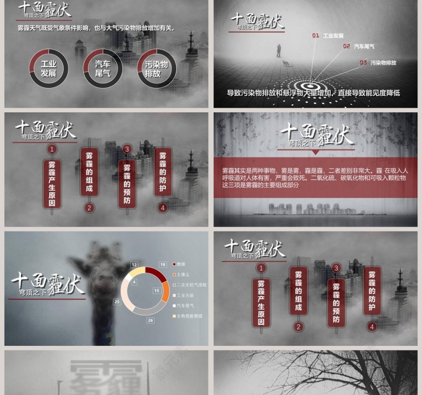 十面霾伏PPT第2张