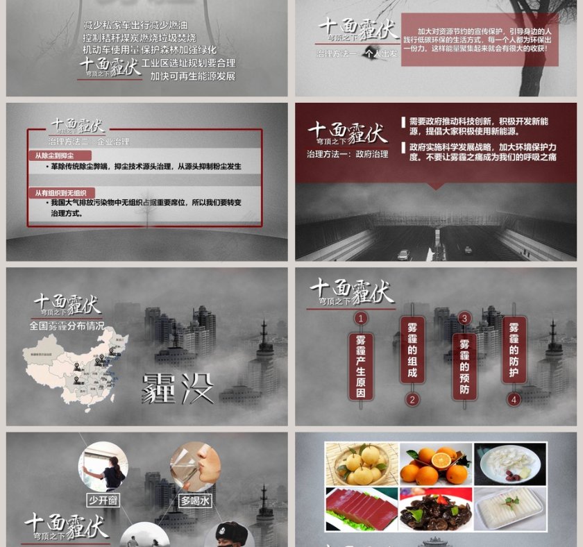 十面霾伏PPT第3张