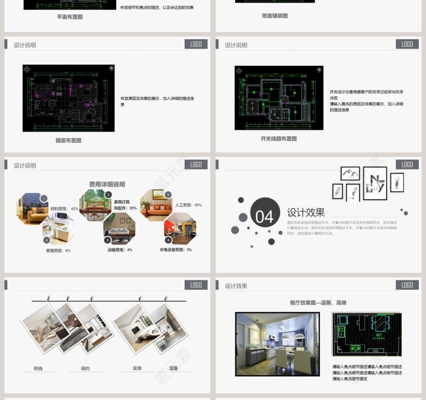 室内设计毕业答辩ppt模板第4张