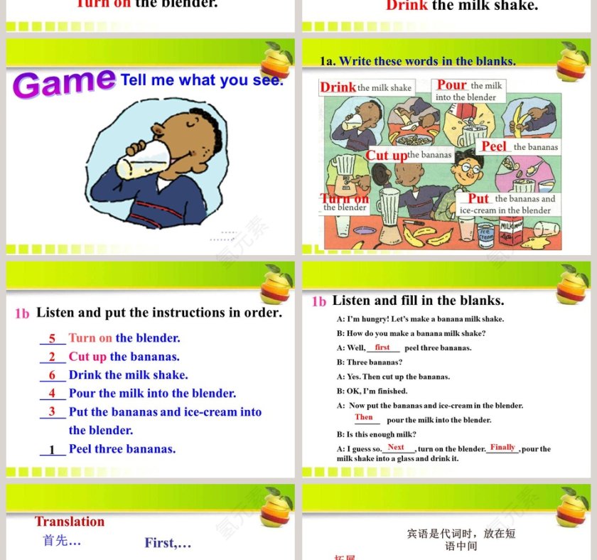 Section A 1a2b-Unit 8教育培训PPT模板第4张