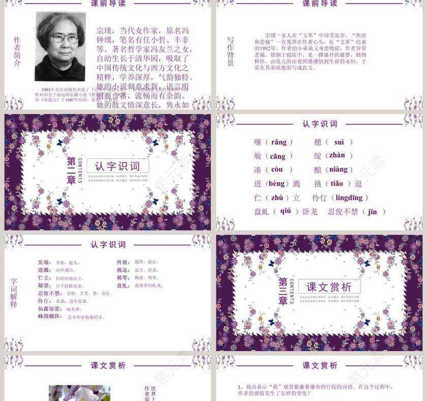 初中语文课件PPT《紫藤萝瀑布 》        第2张