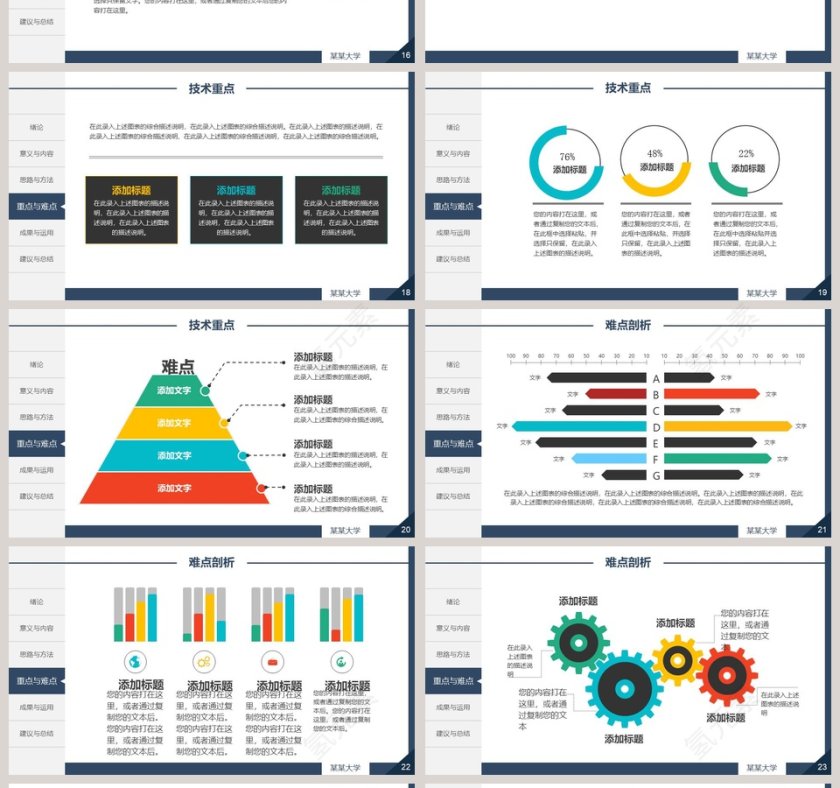 简约大学学术答辩PPT第4张