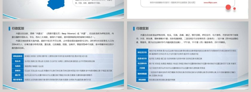 内蒙古自治区地图PPT第4张