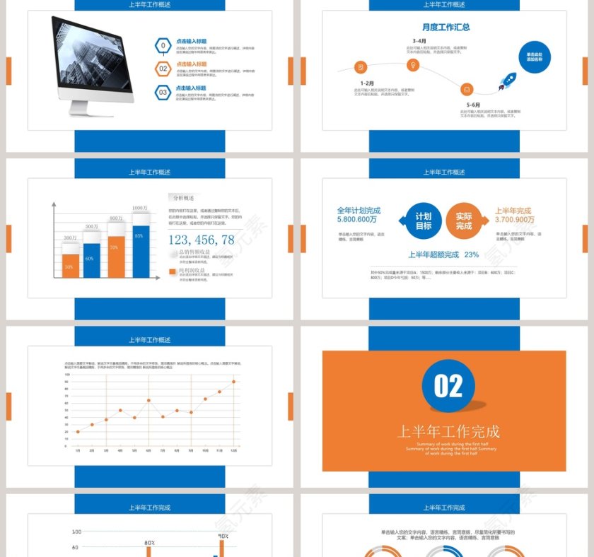 企业上半年工作总结汇报PPT 第2张